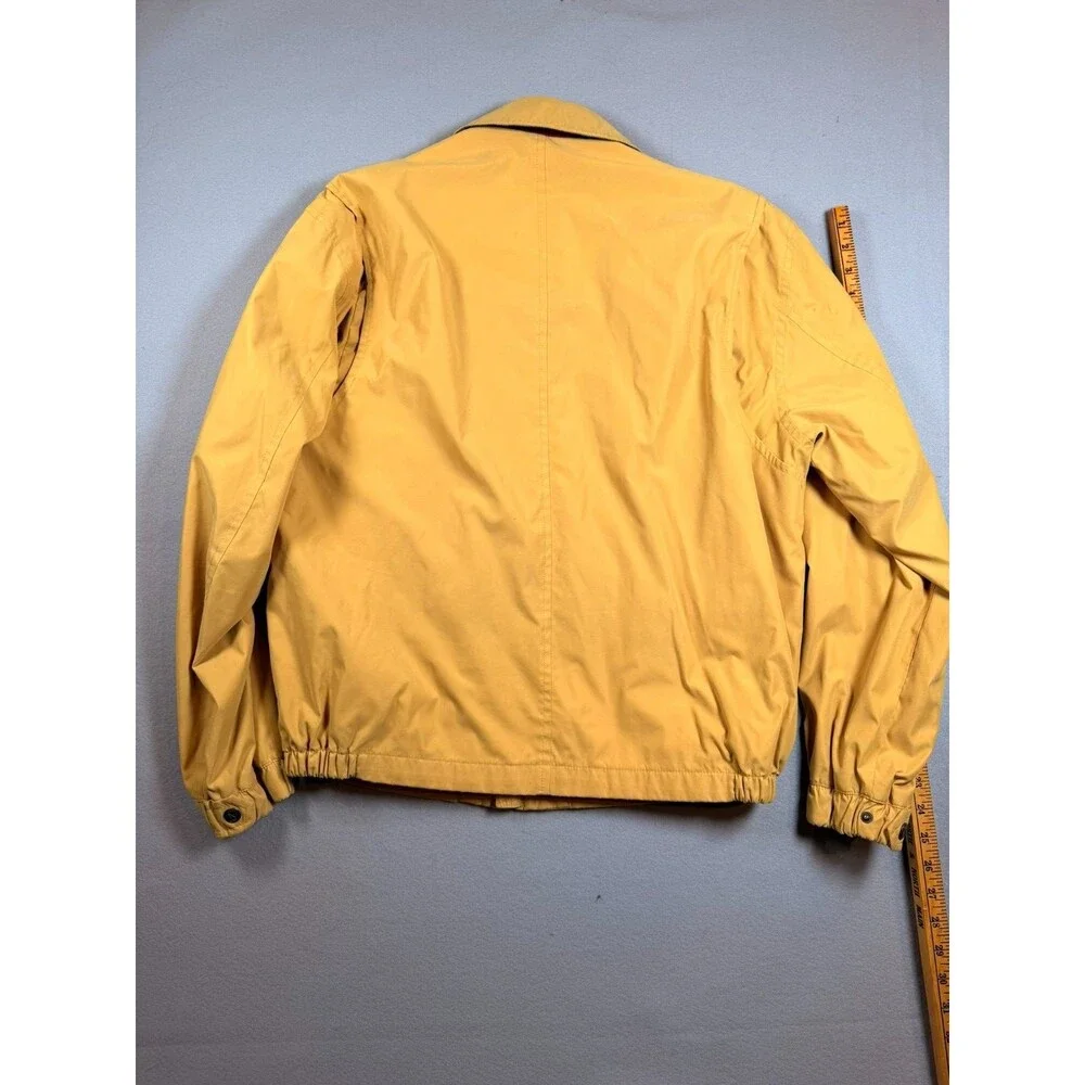 Medium Vintage Newport Harbor Mustard Yellow Bomber Jacket Sunglass pocket